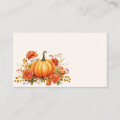 Herfst In Love Flora herfst Baby shower Boeken voo Informatiekaartje (Achterkant)