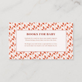 Herfst In Love Flora herfst Baby shower Boeken voo Informatiekaartje