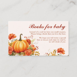 Herfst In Love Flora herfst Baby shower Boeken voo Informatiekaartje