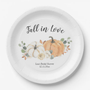 Herfst in Love Floral Pumpkin Paper Bord