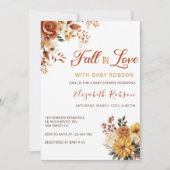 Herfst in Love Flowers Baby shower Uitnodiging (Voorkant)