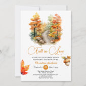 Herfst in Love Forest in het Herfst Vrijgezellenfe Kaart (Voorkant)