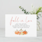 Herfst in Love Glittery Pumpkins QR Code Weddensch Save The Date (Staand voorkant)