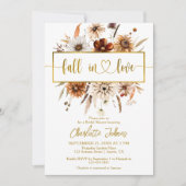 Herfst In Love Gold Folie Neutral Boho Vrijgezelle Kaart (Voorkant)