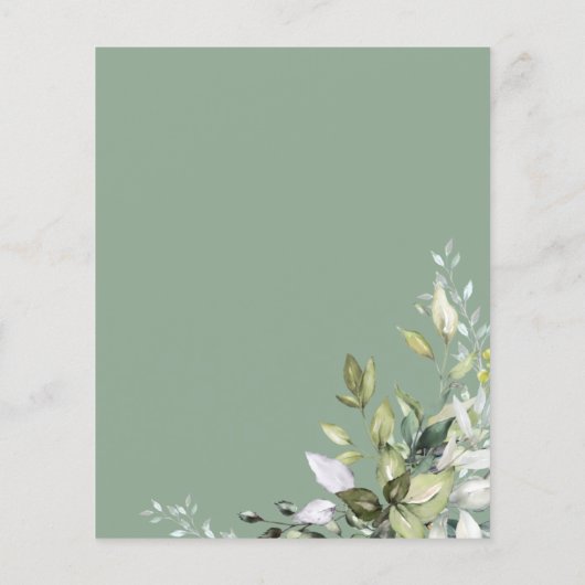 Herfst In Love Greenery Budget Huwelijksuitnodigin (Achterkant)