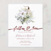 Herfst In Love Greenery Budget Huwelijksuitnodigin (Voorkant)