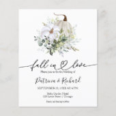 Herfst In Love Greenery Budget Huwelijksuitnodigin (Voorkant)