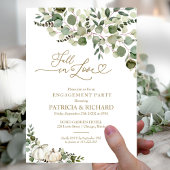 Herfst in Love Greenery Engagement Party Kaart