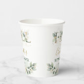 Herfst in Love Greenery Gold Pumpkin Vrijgezellenf Papieren Bekers (Links)