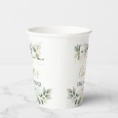 Herfst in Love Greenery Gold Pumpkin Vrijgezellenf Papieren Bekers (Rechts)