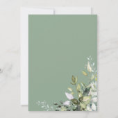 Herfst In Love Greenery Pompoen Fall Wedding Kaart (Achterkant)