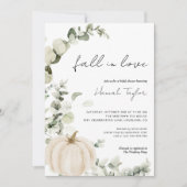 Herfst in Love Greenery Pumpkin Herfst Vrijgezelle Kaart (Voorkant)