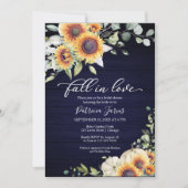 Herfst in Love Greenery Sunflower Vrijgezellenfees Kaart (Voorkant)