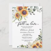 Herfst in Love Greenery Sunflower Vrijgezellenfees Kaart (Voorkant)