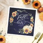 Herfst in Love Greenery Sunflower Vrijgezellenfees Servet<br><div class="desc">Mooi groen zonnebloemen krans herfst-thema vrijgezellenfeest servet. Gemakkelijk te personaliseren met uw gegevens. Neem contact met me op via chat als je vragen hebt over het kunstwerk of aanpassing nodig hebt. LET OP: Voor hulp bij bestellingen,  verzending,  productinformatie,  enz.,  Neem rechtstreeks contact op met Zazzle Customer Care.</div>