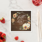 Herfst in Love Greenery Sunflower Vrijgezellenfees Servet (Insitu)