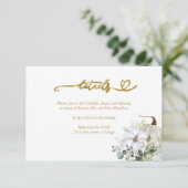 Herfst in Love Greenery Wedding Details Informatiekaartje (Staand voorkant)