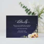 Herfst in Love Greenery Wedding Details Informatiekaartje (Staand voorkant)