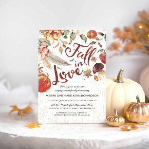 Herfst in Love Harvest Pumpkin Engagement Party Kaart