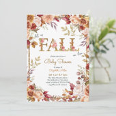 Herfst In Love Herfst Baby shower Uitnodiging (Staand voorkant)