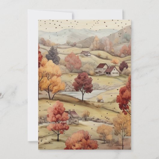 Herfst In Love Herfst Baby shower Uitnodiging (Achterkant)