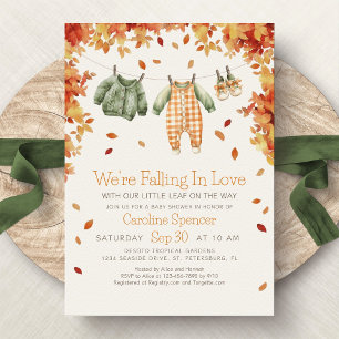 Herfst In Love Herfst Baby shower Uitnodiging