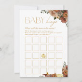 Herfst In Love Herfst Bloemendouche Baby Bingo Kaa Kaart (Voorkant)
