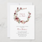 Herfst In Love Herfst Bloemenkrans Vrijgezellenfee Kaart (Voorkant)