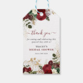 Herfst In Love Herfst Bloemenpompoen Dank u voor u Cadeaulabel (Voorkant)