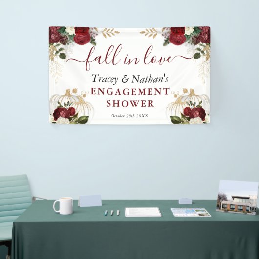 Herfst in Love Herfst Floral Pumpkin Verloving Sho Spandoek (Beurs)