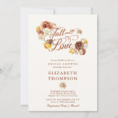 Herfst in Love Herfst Roos Mum Tuin Vrijgezellenfe Kaart (Voorkant)