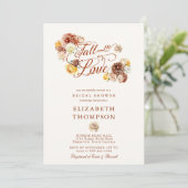 Herfst in Love Herfst Roos Mum Tuin Vrijgezellenfe Kaart (Staand voorkant)