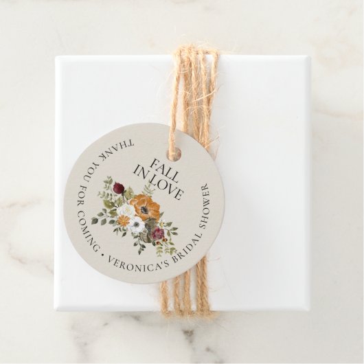 Herfst in Love Ivory Vrijgezellenfeest Bedankjes Labels (In situ)
