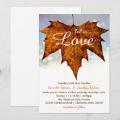 Herfst in Love Leaf Foto - Huwelijksuitnodiging Kaart (Voorkant / Achterkant)