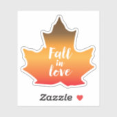 Herfst in Love Leaf Sticker (Vel)