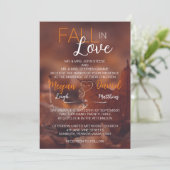 Herfst in Love Leaves Wedding Invitation Kaart (Staand voorkant)