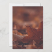 Herfst in Love Leaves Wedding Invitation Kaart (Achterkant)