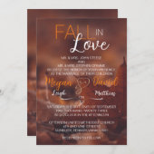 Herfst in Love Leaves Wedding Invitation Kaart (Voorkant / Achterkant)
