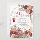 Herfst In Love Marsala Floral Herfst Engagement Pa Kaart (Voorkant)