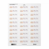Herfst in Love Monogram Wedding Return Address Etiket (Full Sheet)