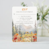 Herfst in Love Mountain Wedding RSVP Kaart (Staand voorkant)
