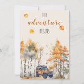 Herfst in Love Mountain Wedding Save The Date Kaar (Voorkant)