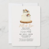 Herfst in Love Oranje Autumn Cake Vrijgezellenfees Kaart (Voorkant)