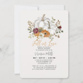 Herfst in Love Paars Autumn Pumpkin Vrijgezellenfe Kaart (Voorkant)