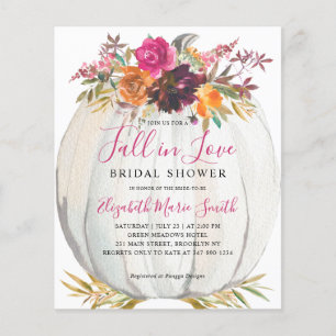 Herfst in Love Paars Floral Pumpkin Vrijgezellenfe