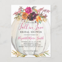 Herfst in Love Paars Floral Pumpkin Vrijgezellenfe