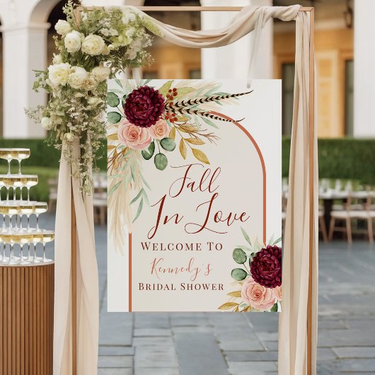 Herfst In Love Pampas Floral Vrijgezellenfeest Wel Poster