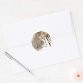 Herfst in Love Pampas Grass Baby shower Ronde Sticker (Envelop)