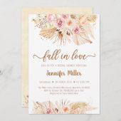 Herfst in Love Pampas Grass Boho Vrijgezellenfeest Kaart (Voorkant / Achterkant)