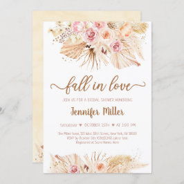 Herfst in Love Pampas Grass Boho Vrijgezellenfeest Kaart